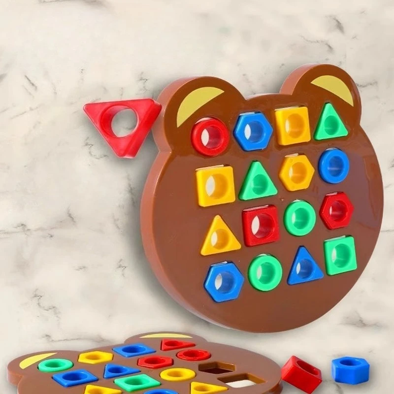 1 pièces Puzzles jouets forme couleur correspondant jeux de société casse-tête Puzzle jeu de logique géométrique cognitif correspondant Puzzles