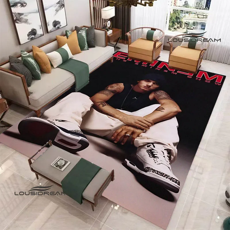 Eminem hip -hop singer printed carpet Non -slip carpet anime rug carpets for living room cute rug Outdoor carpet birthday gift