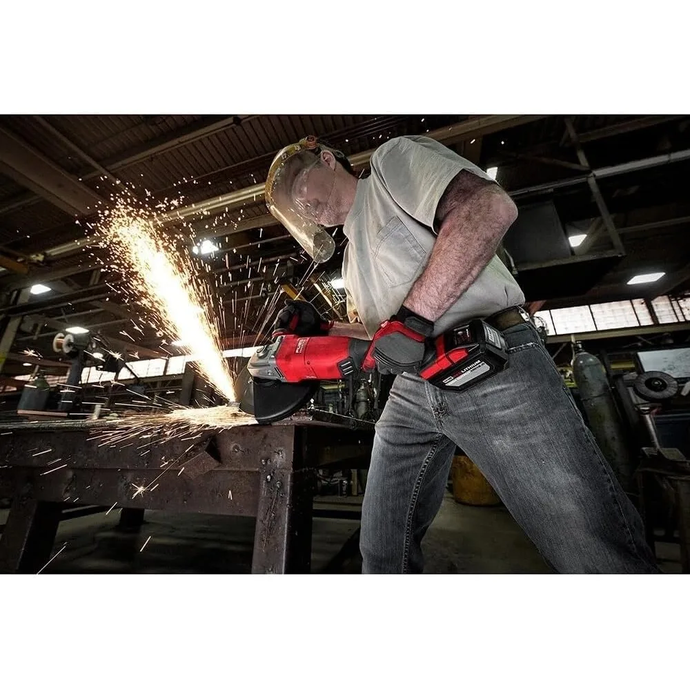 مطحنة زاوية كبيرة 18 فولت ليثيوم أيون 7/9 بوصة مع طاقة 20 أمبير للقطع والطحن عالي التحمل، مثالية للمقاولين والعلاقات العامة #6