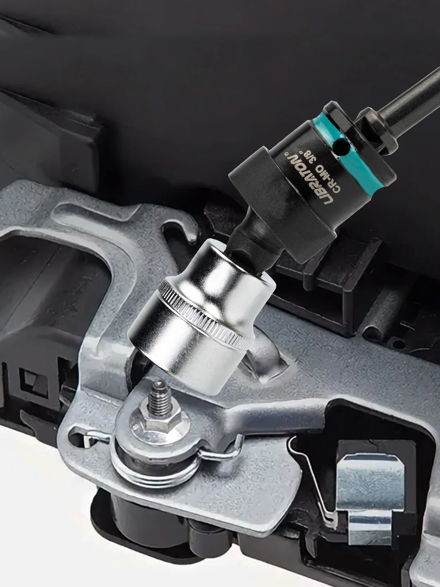 3 قطعة مجموعة مقابس دوارة تمايل المقبس تأثير قطب مجموعة مقابس العالمي المشترك المقبس 1/4 "3/8" 1/2 "Cr-Mo الصلب محرك مجموعة 360 ° #6