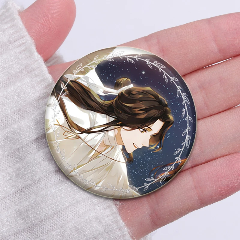 32/58MM Anime Tian Guan Ci Fu Heaven Official’s Blessing Brooch on Backpack Hua Cheng Xie Lian Cosplay Badge Pins Jewelry Gifts