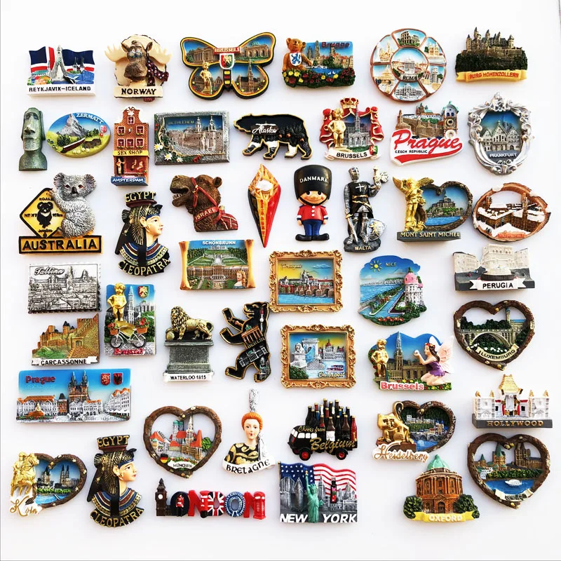 Fridge Magnets Canada German Sweden Dutch Australi Malaysia Fridge Magnet Sticker World Travel Souvenir Magnetic