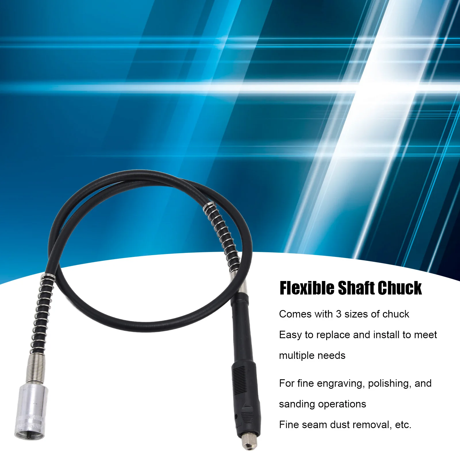 42in Power Drill Extension Shaft Electric Grinder Flexible Cable Chuck Rotary Tool Attachment Electric Grinder Flexible Shaft