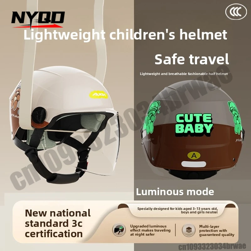

Summer Children Half Helmet Electric Bicycle Four Seasons General Purpose Summer Sun Protection Motorcycle Helmet Casco De Moto