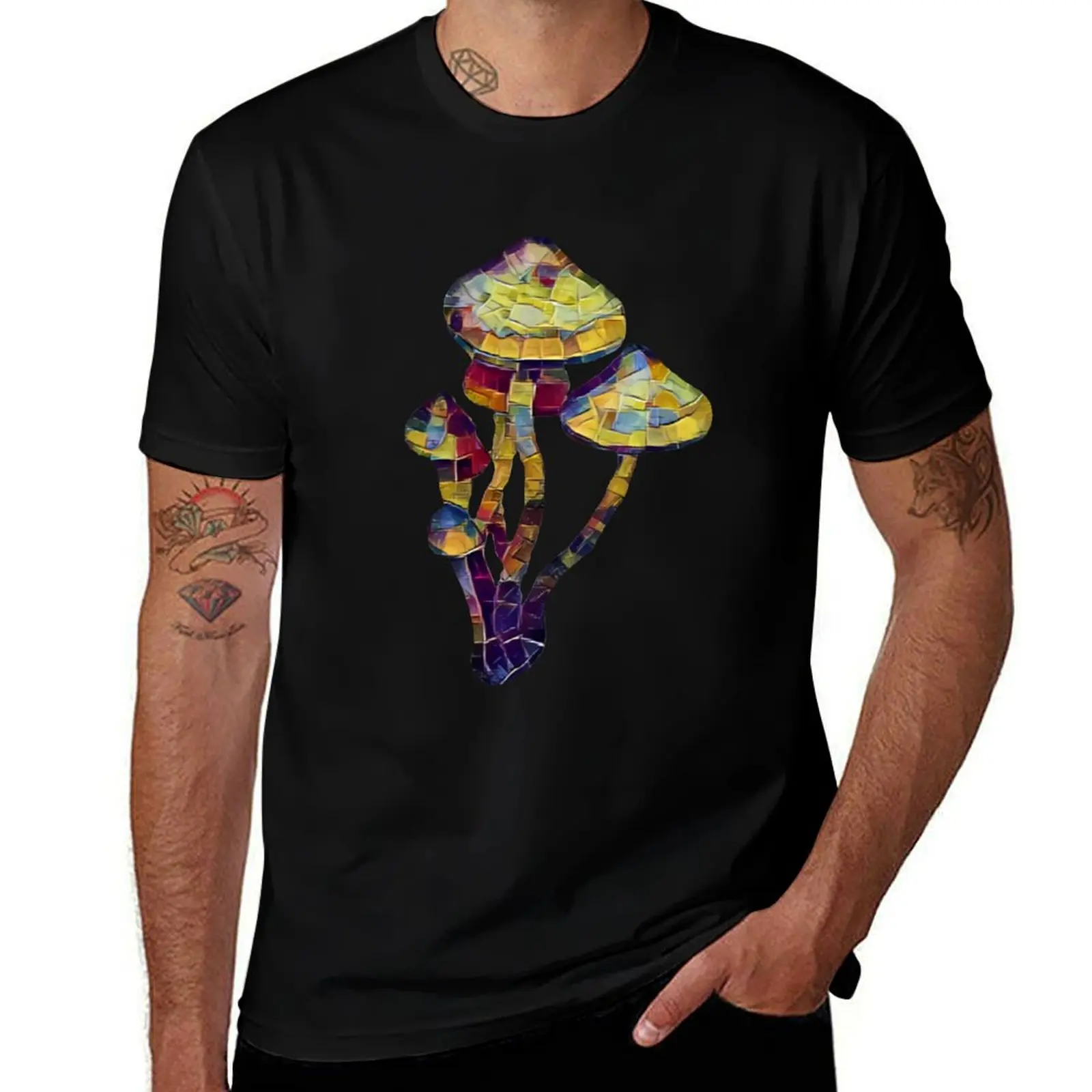 Azurescens collage T-Shirt Street Style Casual Tee Shirt