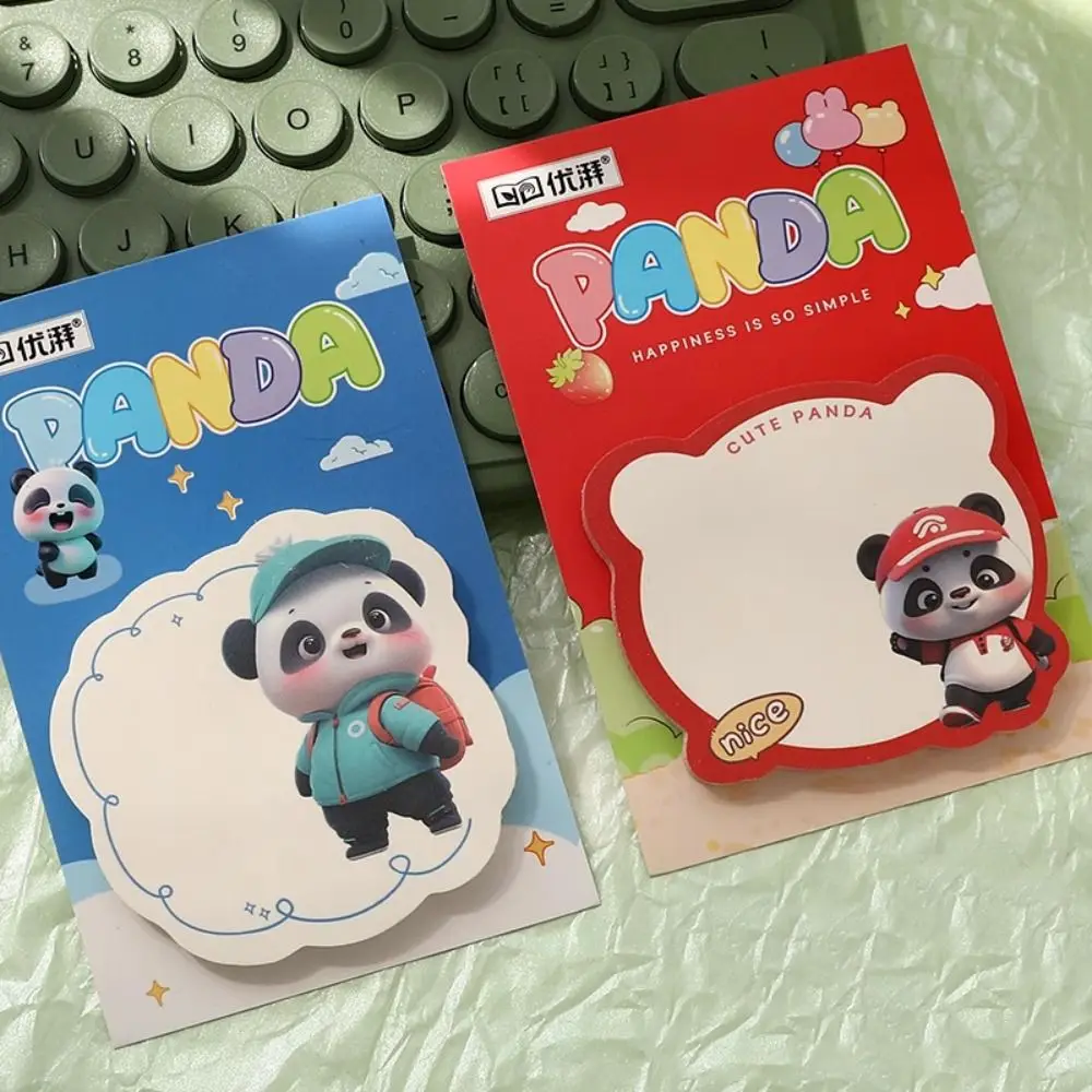 8Pcs 50 Sheets Panda Sticky Notes 4 Model Removable Self-Adhesive Memo Thickened Self-Adhesive Sticky Notes Office School