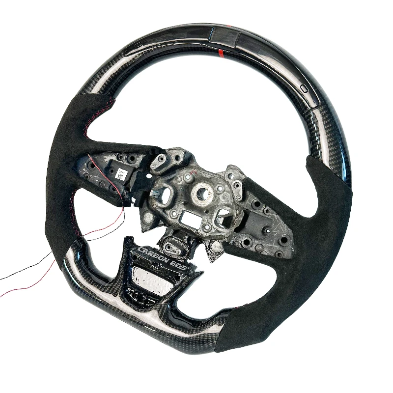 The Most Stylish Black Carbon Fiber and  Material with LED Display for Renault Megane 2 Megane 4 Car Steering Wheel