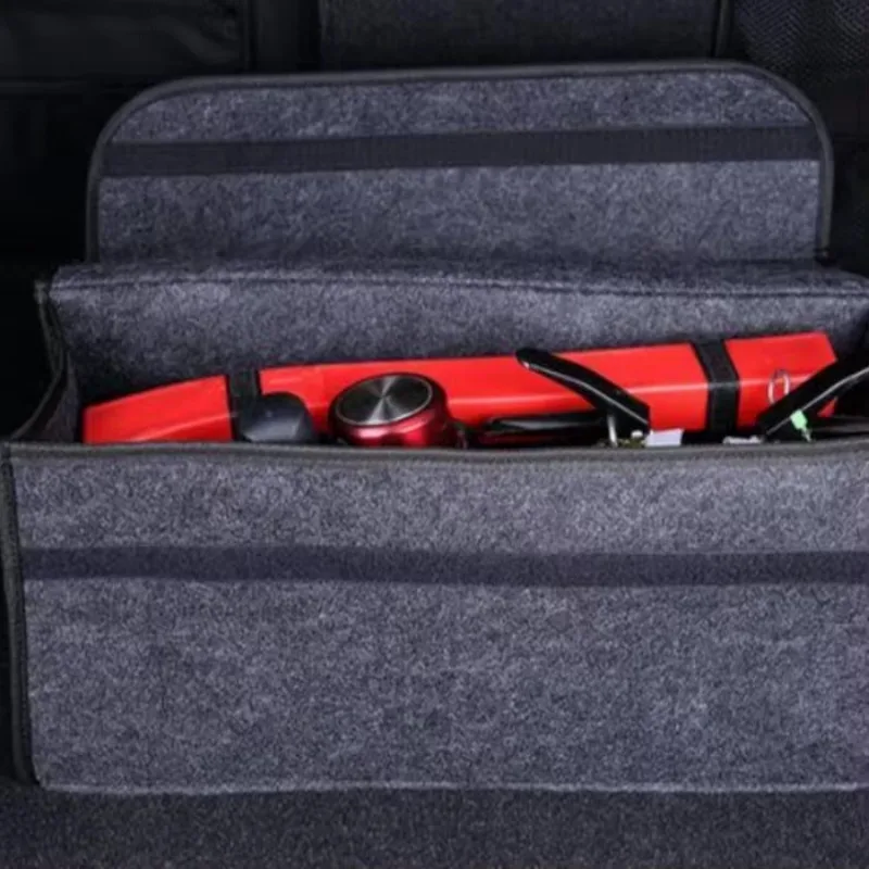 Woolen Felt Car Trunk Organizer Bag Large Container for Stowing and Tidying Waterproof Large