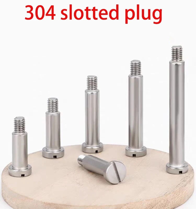 

304 Stainless Steel M10 M12 Set Screws Slotted One-word Slot Positioning Shoulder Step Screws Plug Limit Screw Bearing Bolt