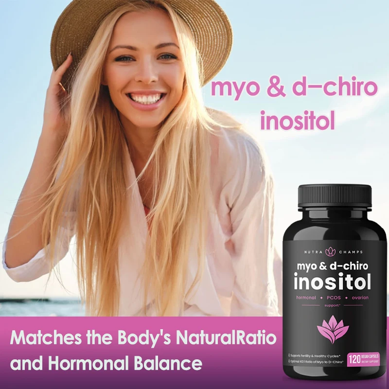 Inositol and D-Chiro-Inositol Supplement with Chasteberry and Folic Acid for Ovarian Support and PCOS