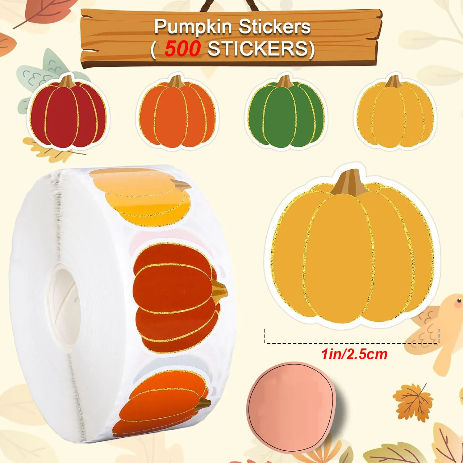 100-500pcs Colorful Pumpkin Halloween Stickers Party Halloween Gift Wrapping Label Scrapbook Stationery Stickers