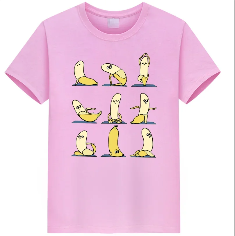 حجم كبير المرأة تي شيرت الساخن الأوروبية والأمريكية مضحك الموز خلع الملابس قصيرة الأكمام المرأة قمم تي شيرت المتضخم تي شيرت #5