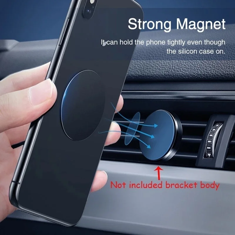 5Pcs Metal Plate Disk for Magnet Car Phone Holder Round Iron Sheet Stickers Car Magnetic Phone Stand Mount Accessories