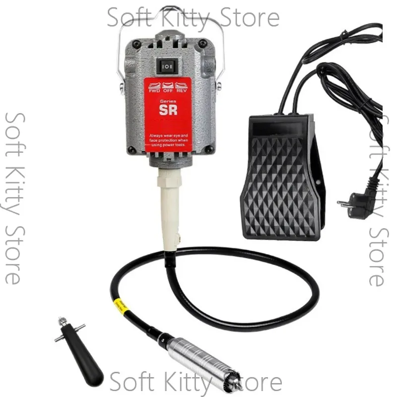 S-R Hanging Electric Grinder 230W Powerful Motor 6mm with Stepless Foot Pedal Repair Tools Polishing Jewelry SR Flexshaf Grinder