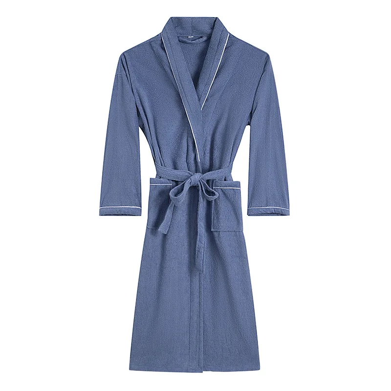 100% Cotton Toweling Robe Unisex Lovers Soft Bath Robe Men and Women Nightrobe Sleepwear Male Casual Home Bathrobe Water Uptake