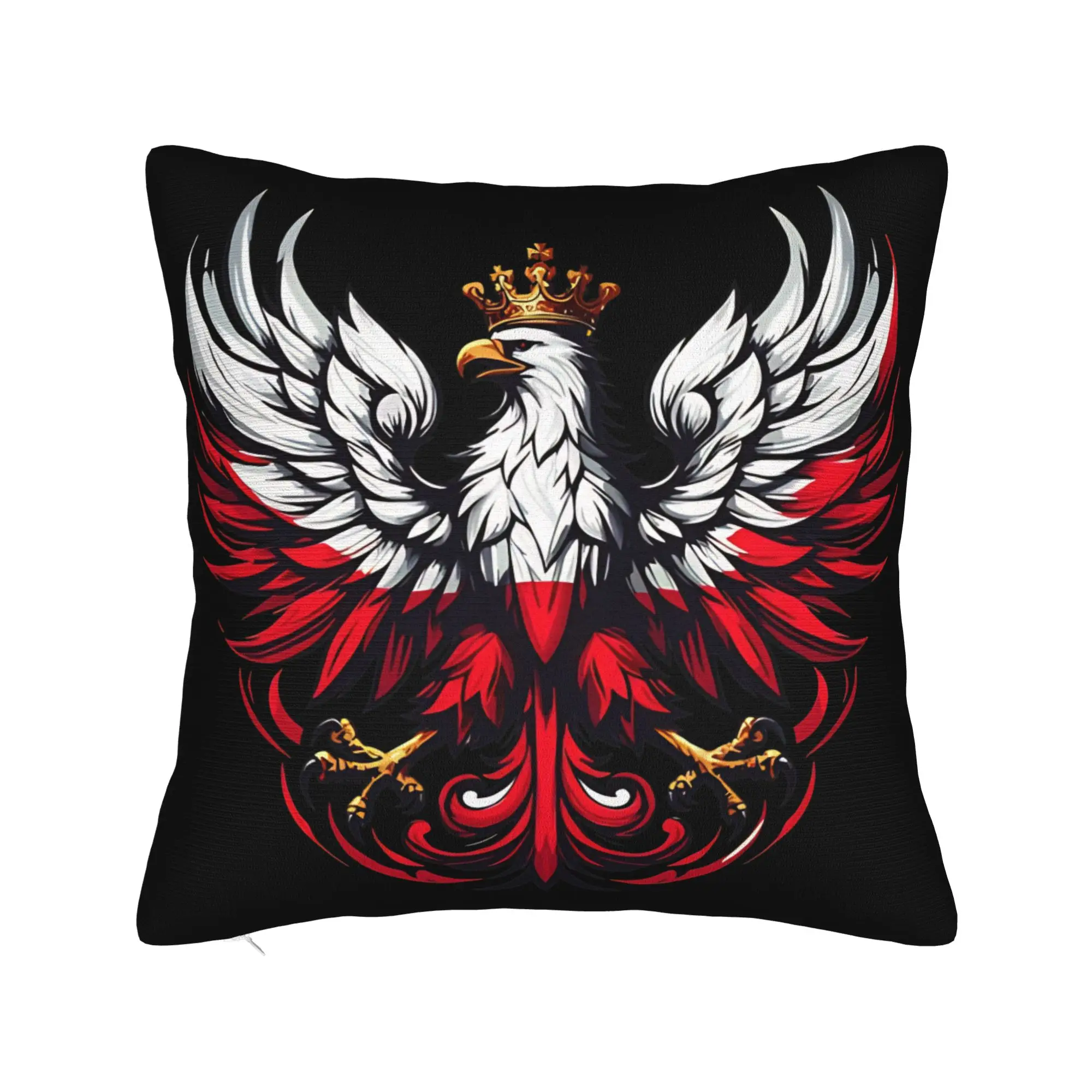 Pillow Case Poland Polska Polish flag Custom  Pillow Cover For Sofa Bedroom Home Decor Funny Pillowcases