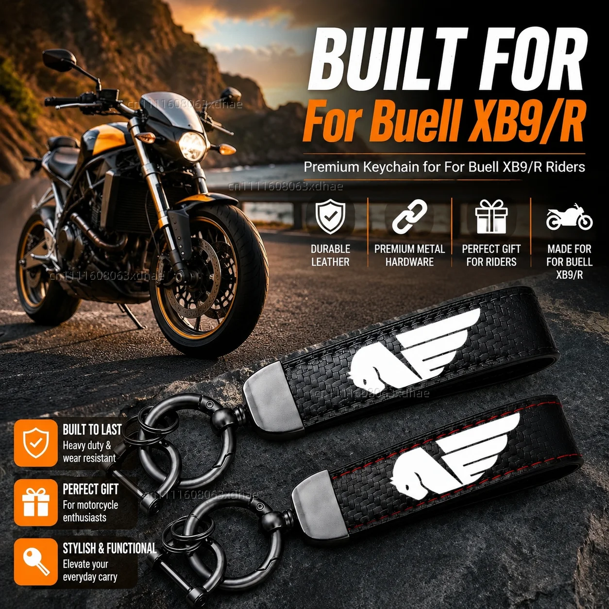 High-Grade Leather Motorcycle Keychain Holder Keyring Accessories For Buell XB9/R XB12/R/XT XB9S XB12S XB12Scg Ulysses 1125CR