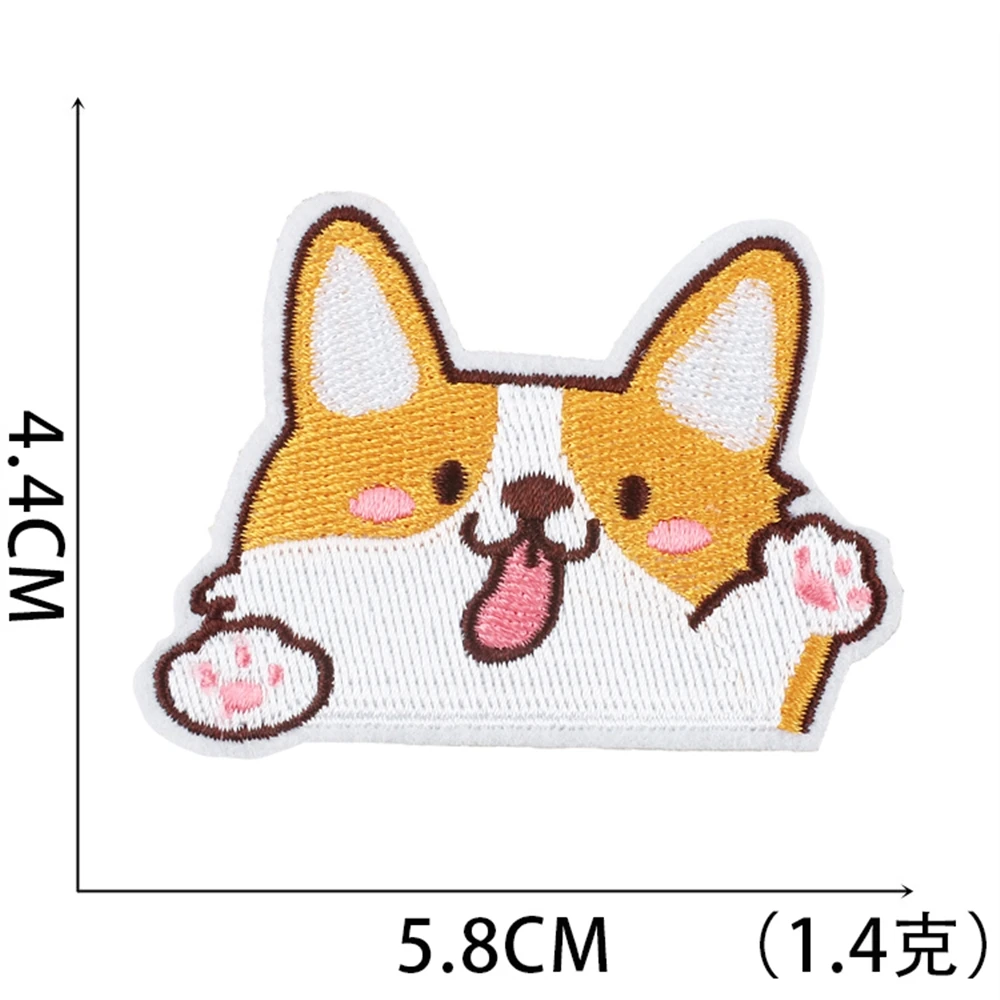 1pcs Patch Dog Love Stickers Iron On Patches for Clothing Sewing Embroidery Fusible Applique Badge Decoration Stripes