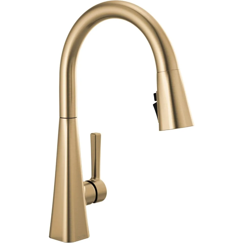 

Gold Kitchen Faucets with Pull Down Sprayer, Kitchen Sink Faucet with Magnetic Docking Spray Head