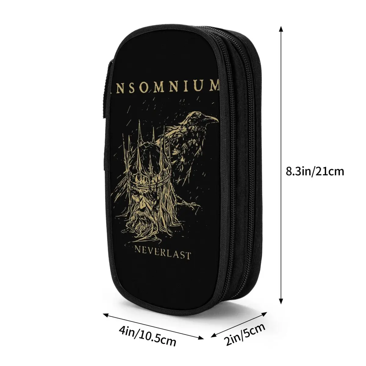 Estuche de lápices de gran capacidad Death Metal INSOMNIUM BAND Merch, estuche de lápices de doble capa, papelería, bolsa de maquillaje para niñas, regalo sorpresa