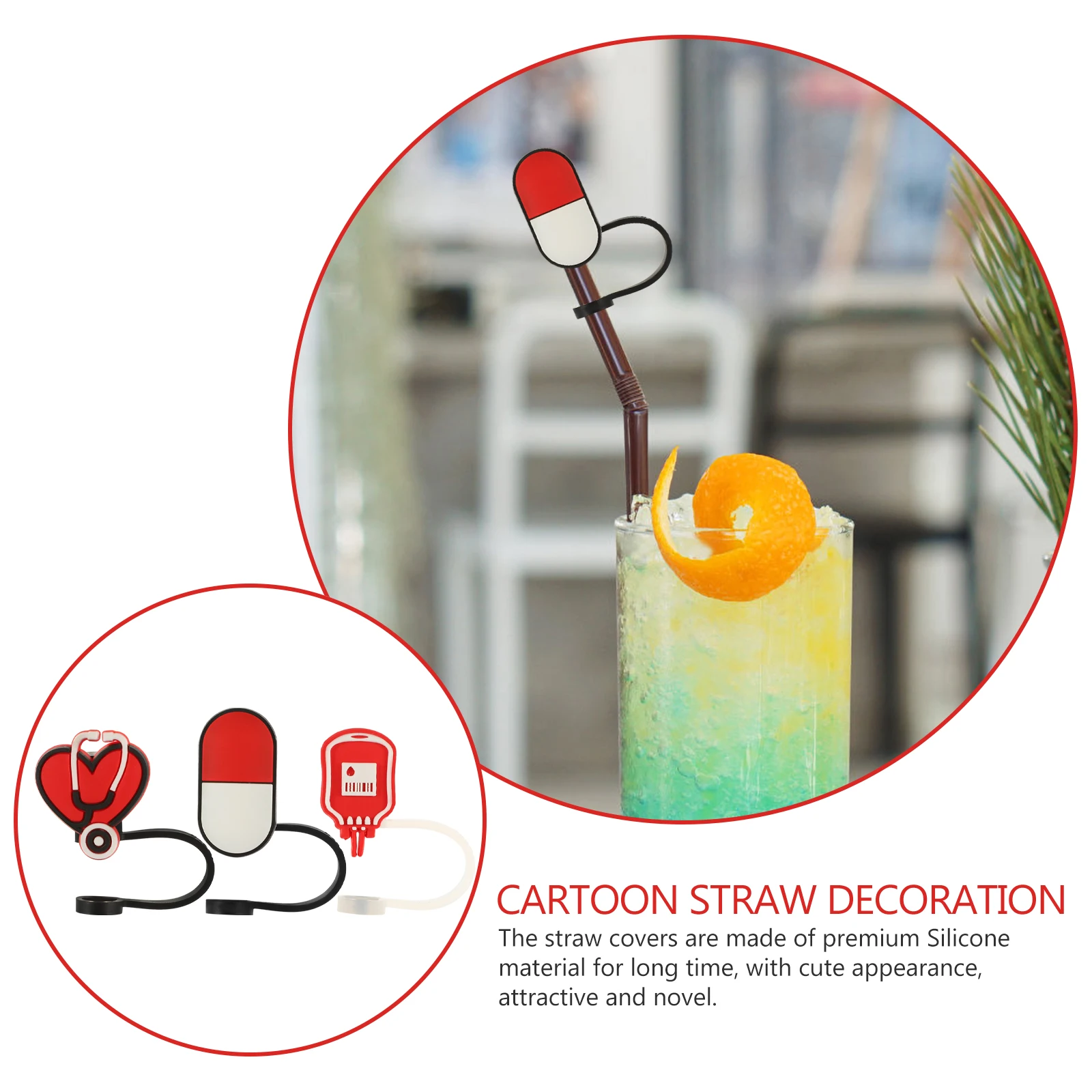 

6 Pcs Straw Cap Dust Plug Straws Plugs Protector Cover for Glass Lids Protectors Drinking Covers Tip Cute Caps
