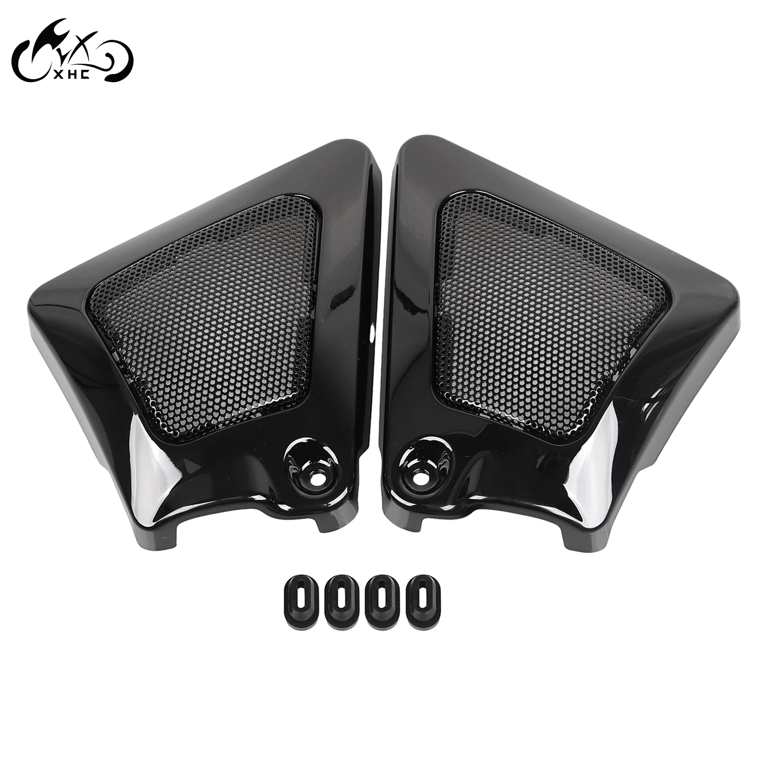 1 Pair Black Left & Right Airbox Frame Neck Side Covers For Harley V-Rod Muscle VRSCF 2009-2017 Night Rod VRSCAW 2007-2017