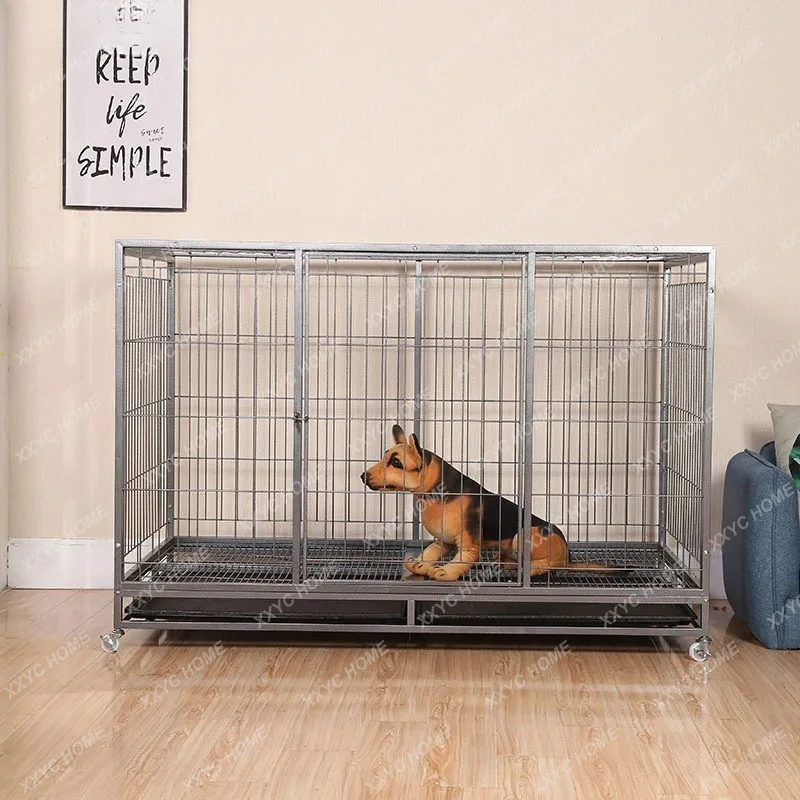 

Новая усиленная оцинкованная клетка для животных из квадратной трубы 160*94*110 см, большая клетка для собак Большой забор для собак