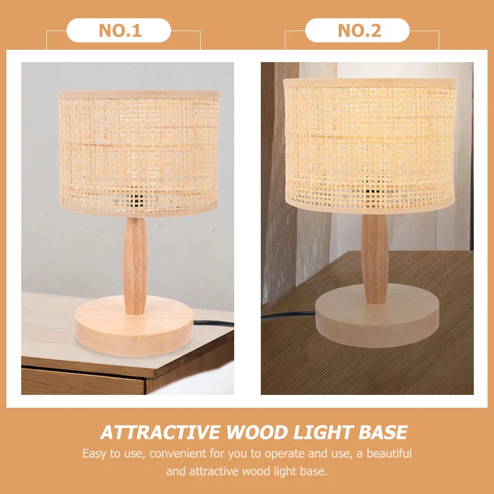 

3pcs Wood Base Night Table Bases Small Lamps Stand Bedroom Living Lamp Supplies Table Lamp Bases Room Study Office