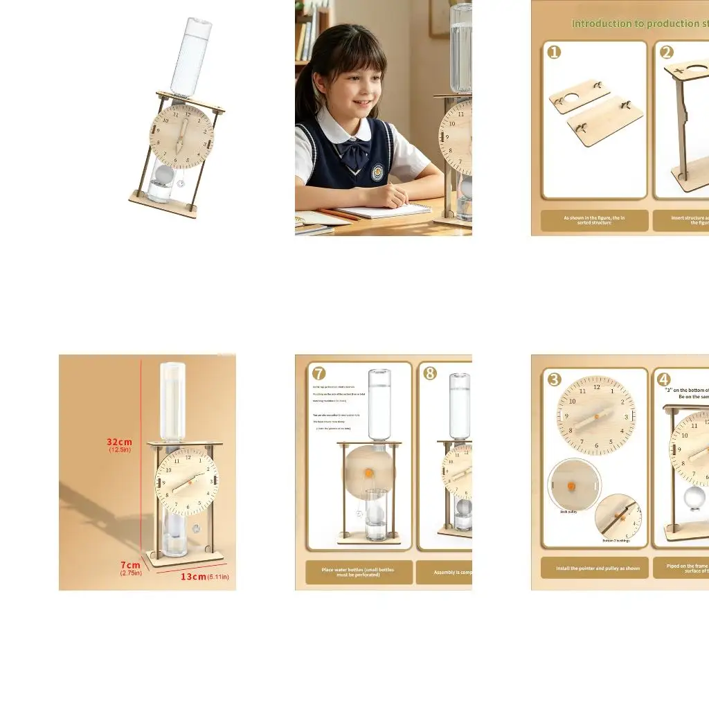  Interactive Handmade Water Timer Wooden Water Drip Clock Project For Students