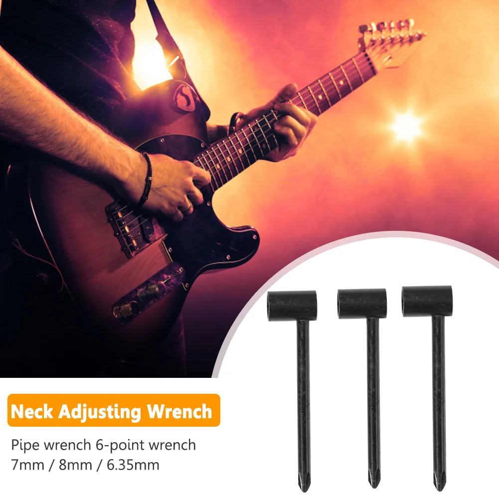 3pcs/set 7/8/6.35mm Guitar Pipe Hexagon Socket Metal Truss Rod Wrench for Taylor Guitar Repair Maintenance Tools