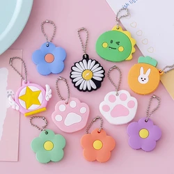 2pcs/set Creative Paw Key Cover Cute Silicone Key Chains Women Funny Dinosaur Key Holder Caps Child Gift Cute Key Covers 2023
