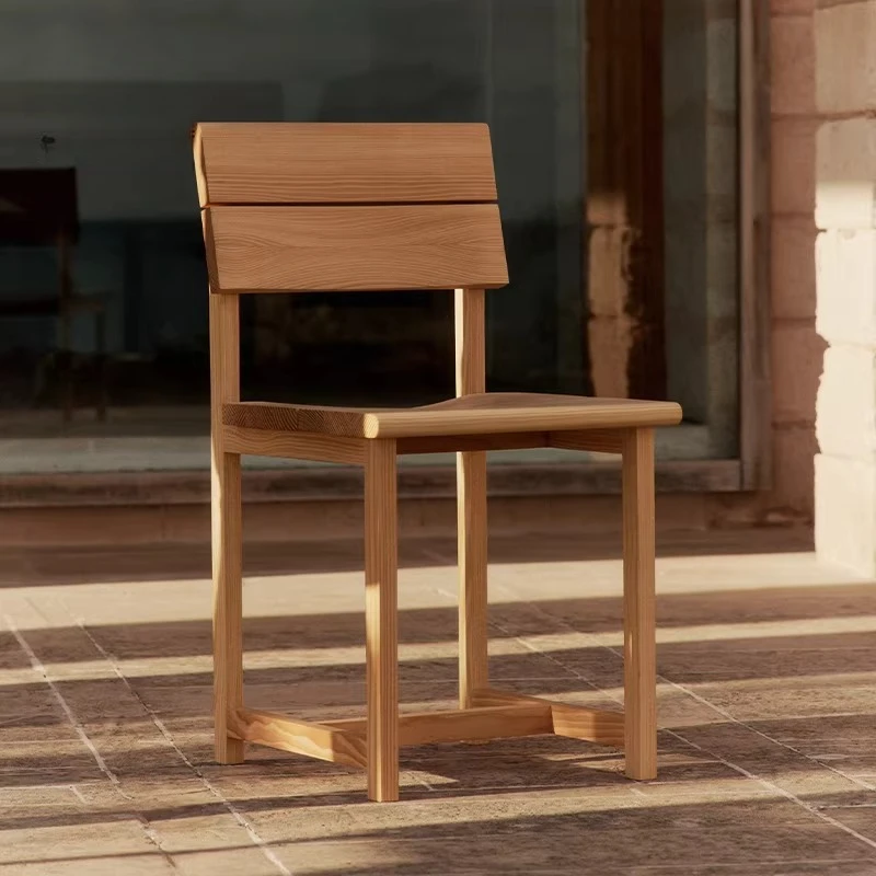 

Wooden dining chair Leisure back chair Household dining chair Round table Side table