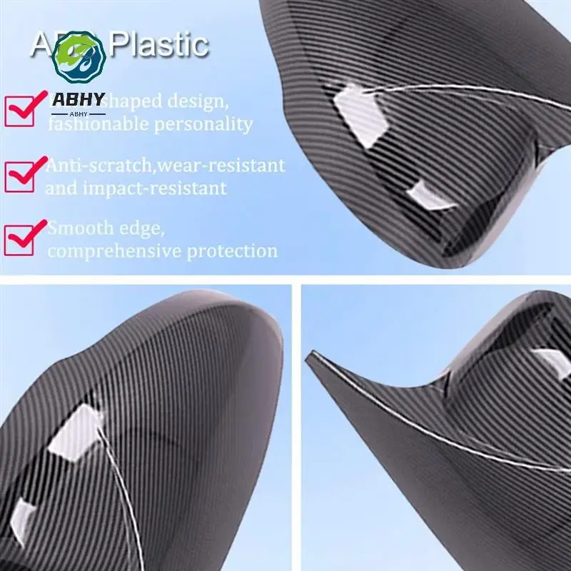 

ABHY-Horn Side Mirror Cover Trim Rearview Mirror Cover Decorative For Honda Civic 2022 2023 11Th Gen, ABS