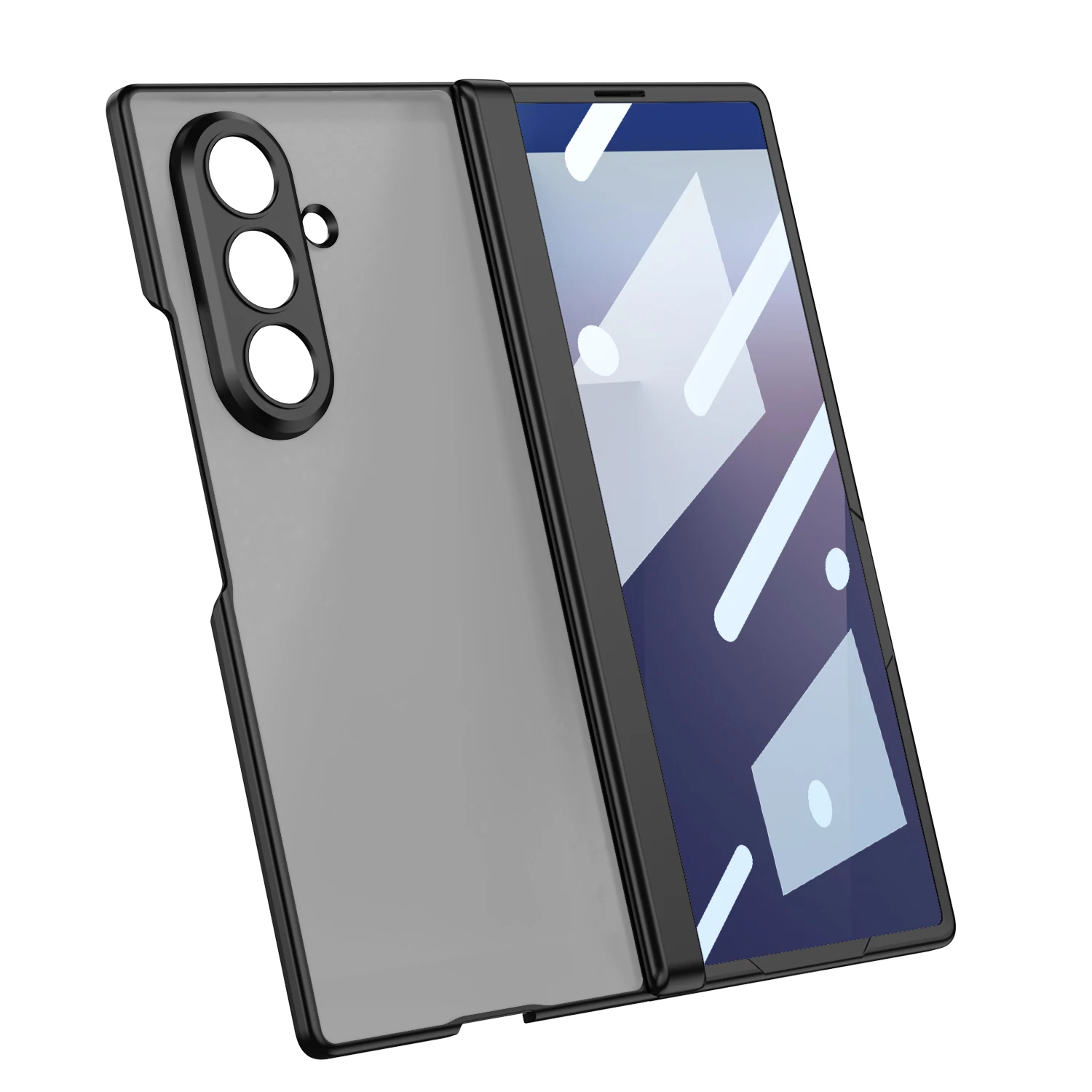For Samsung Galaxy Z Fold 7 Case Luxury Ultra Thin Skin Friendly Matte Magnetic Folding Hinge with Tempered Film Shockproof Case