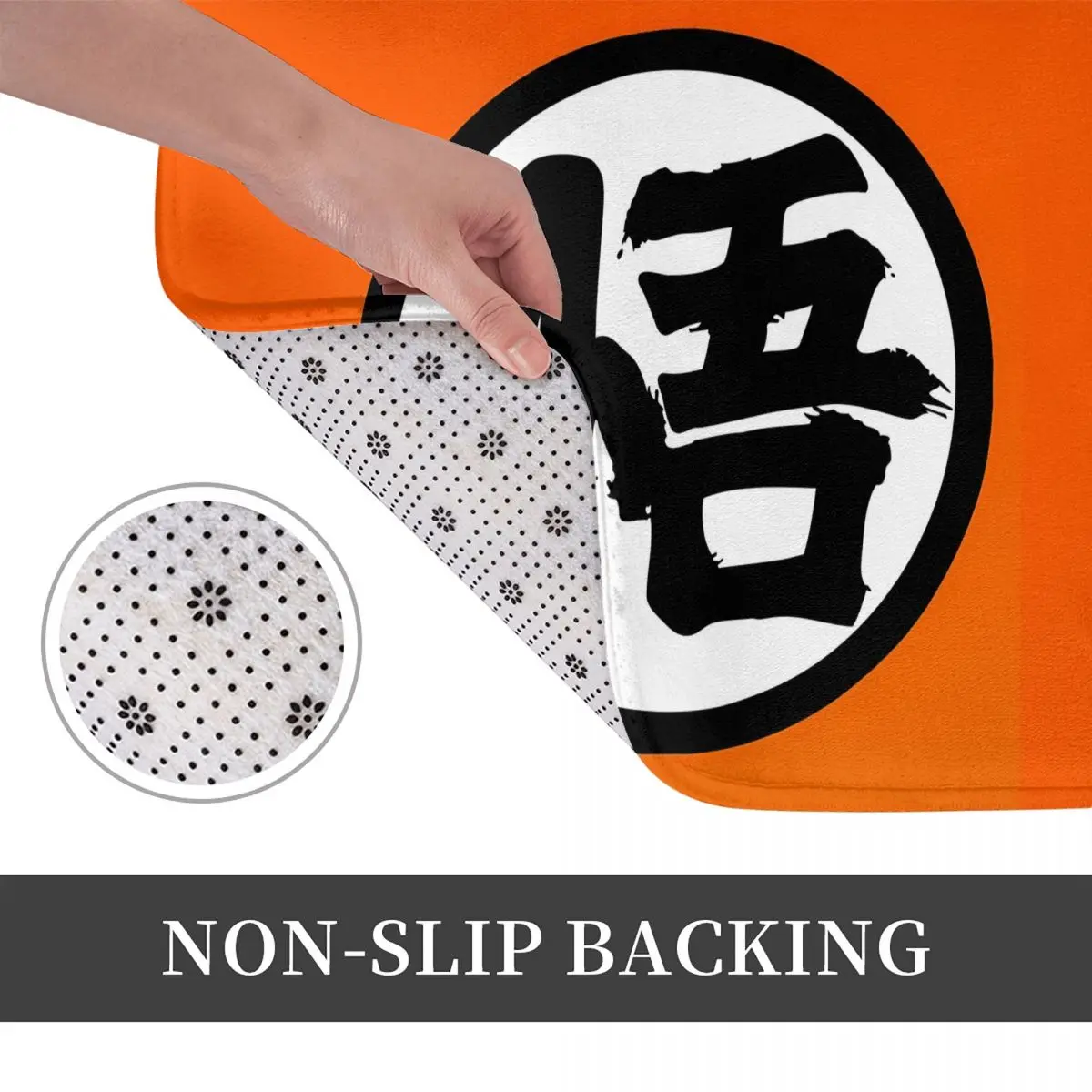 Japan Anime Bath Mat Orange Bathroom Accessories for Shower Home Entrance Anti-Slip Protective Floor Mat Anti-Slip Toilet Mat