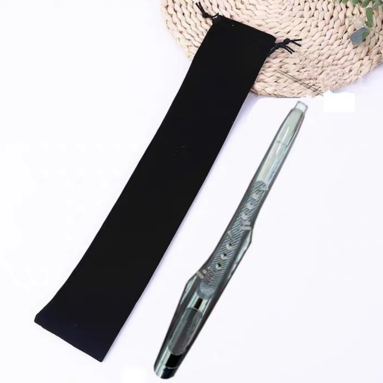 Protective Long Narrow Drawstring Closure Pouch Soft Cloth Storage Bag for Electronic Wind Instrument Daily Use