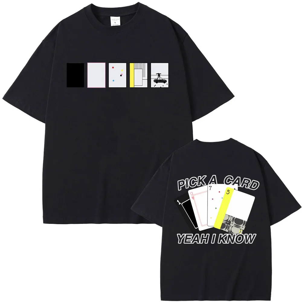 

Rock Band The 1975 Pick A Card Yeah I Know Graphic T Shirts Male Gothic Vintage Trend T-shirt Men Indie Alternative Rock Tshirt