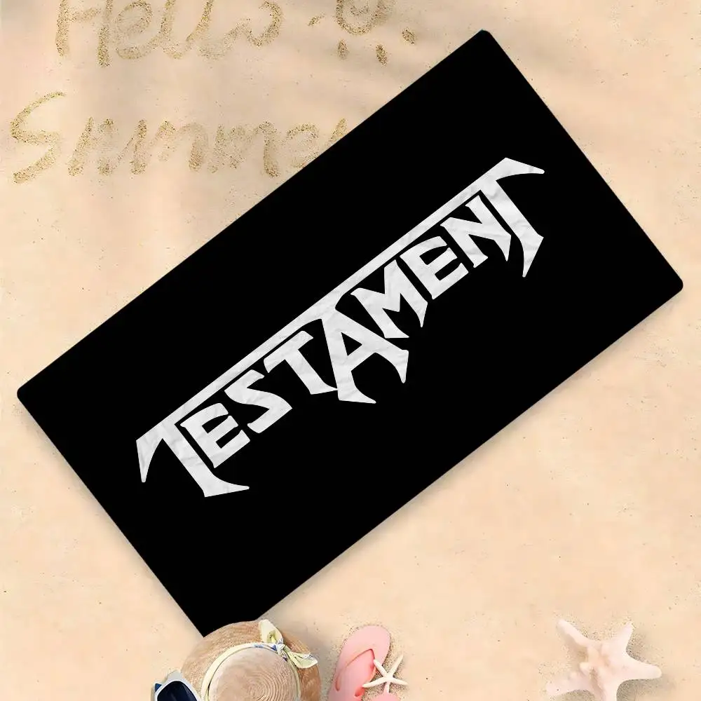 Thrash Metal Band T-Testament Microfiber Blanket Quick Drying Beach Towels Oversized Printing Super Absorbent Pool Towel Blanket