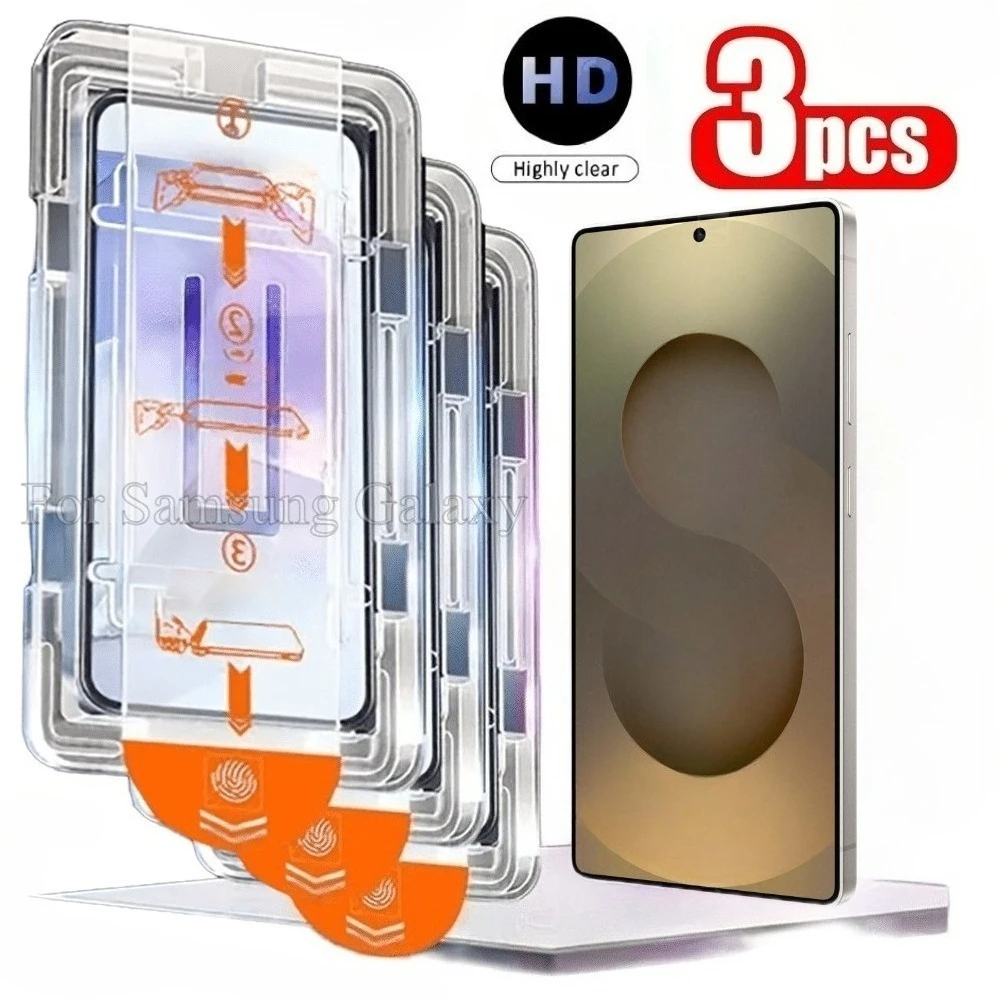 

Защитная пленка Ultra HD для Samsung Galaxy S25 S24 S23 Ultra S21 S22 Plus S23 S24 FE One Click установка закаленного стекла