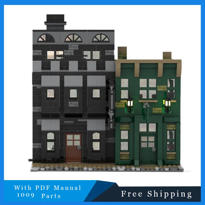 1009 PCS Street View Modern Famous Alley Modular Building Blocks Creativo Famoso Stile City House Modello Mattoni Giocattolo Per I Ragazzi Regalo