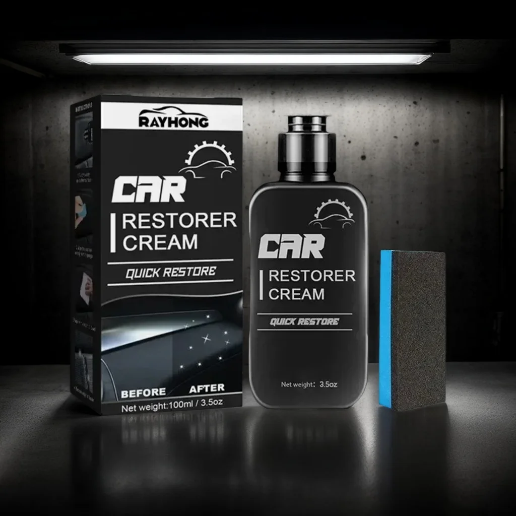 

​​100ml Motorcycle Car Restorer Cream - Quick Paste Auto Plastic Leather Refurbishment Agent for Washable Aging Surface Care​​