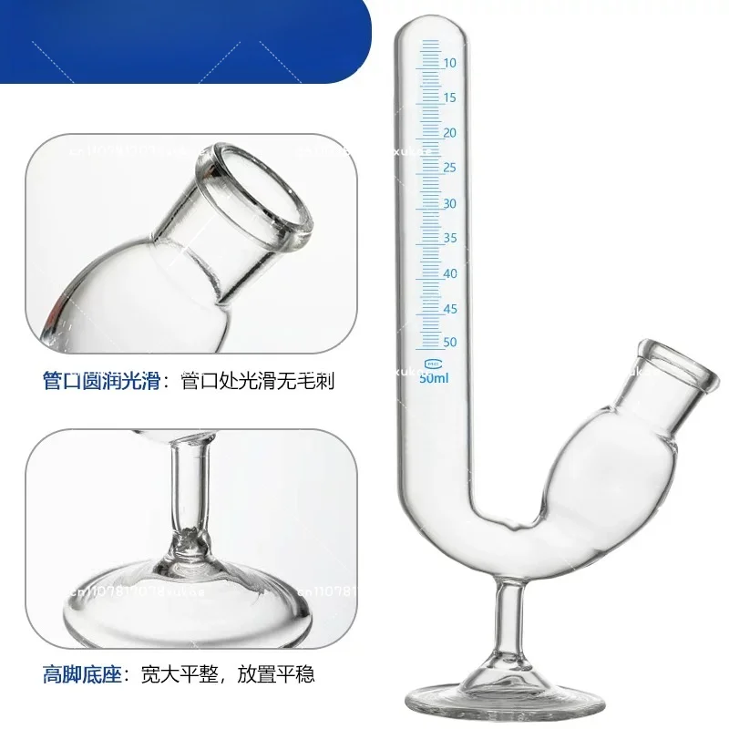Glass Seat Type Fermentation Tube 5/10/20/50ml with Base with Graduated Fermentation Tube U Type with Base Type Bird Cup