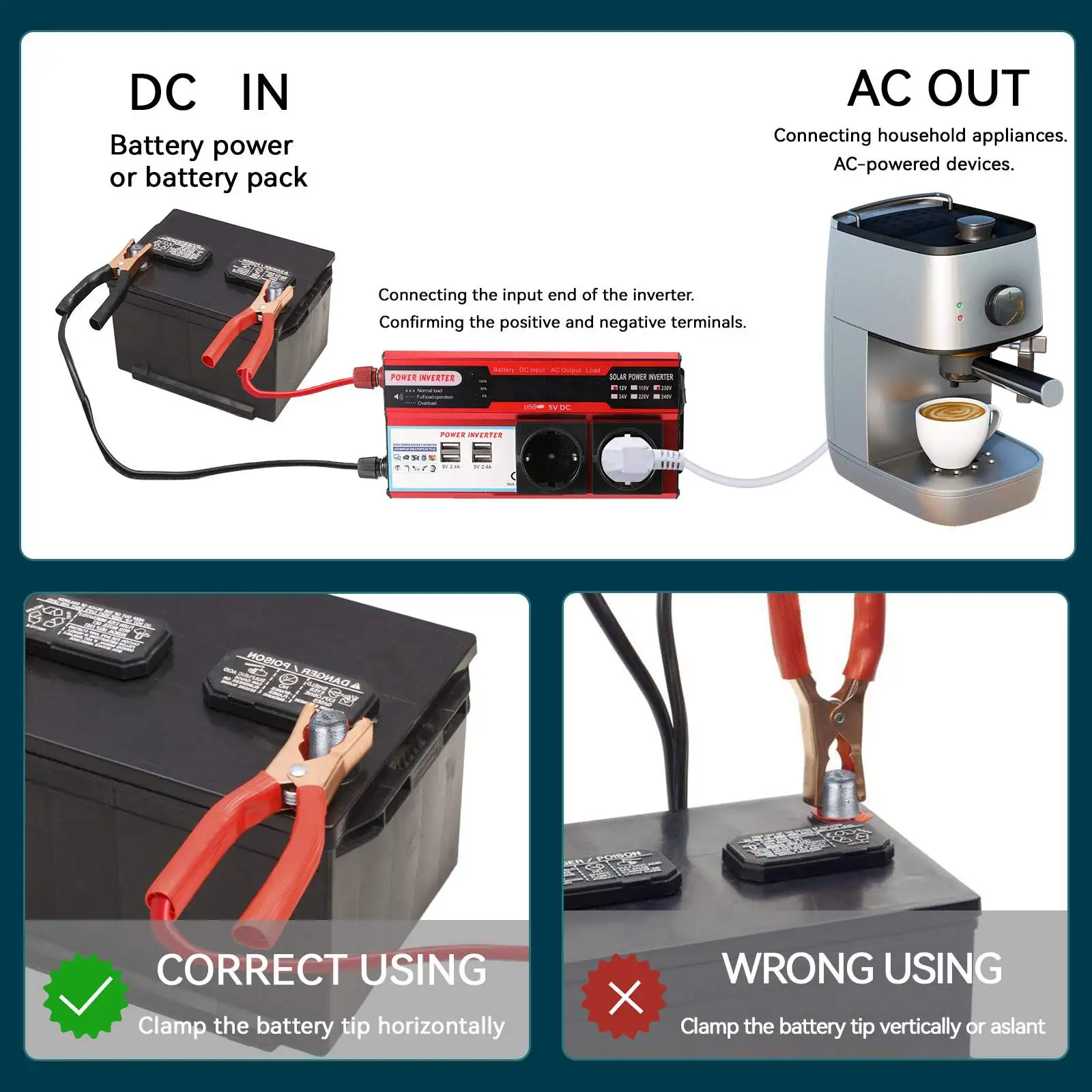 4000 واط 3000 واط عاكس الطاقة تيار مستمر 12 فولت إلى التيار المتناوب 220 فولت 230 فولت محول مع 4 USB الاتحاد الأوروبي المقبس تهمة مع شاشة LED لسيارة الهاتف RV