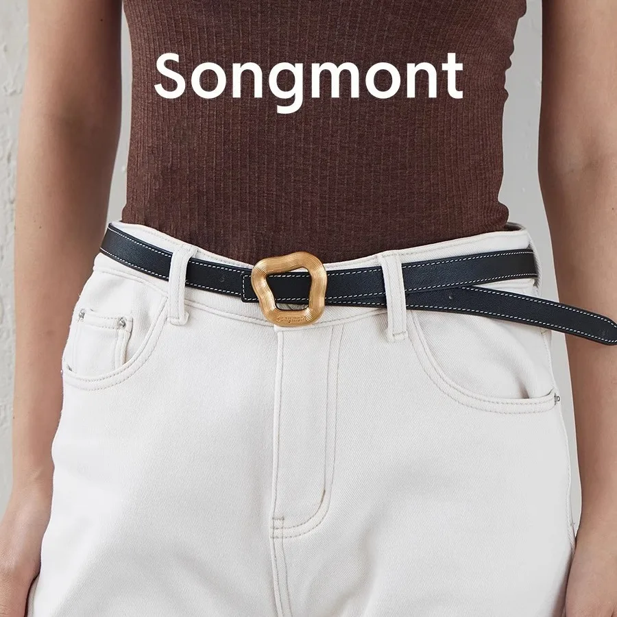 

Songmont 2025 Fashion Belt Women's Double-Sided Belt with Cowhide Decorations for Free Mix and Match