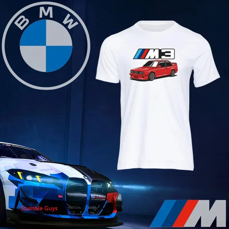 

Summer Short Sleeve Men's BMW T-Shirt Sports Motorcycle Racing Fashion Casual M Power Car Brand Clothes