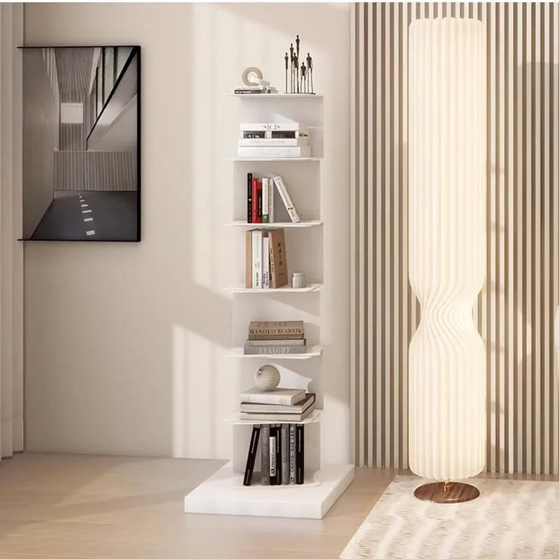 Modern Magazine Bookcase Minimalist Mid Century Display Storage Bookshelf Narrow Metal Estanteria Libros Modular Furniture
