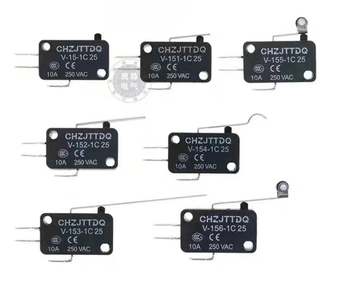 Momentary Micro Limit Switch CHZJTTDQ V-15.V-151.V-152.V-153.V-154.V-155.V-156.-1C 25 Travel switch limit switch silver contact