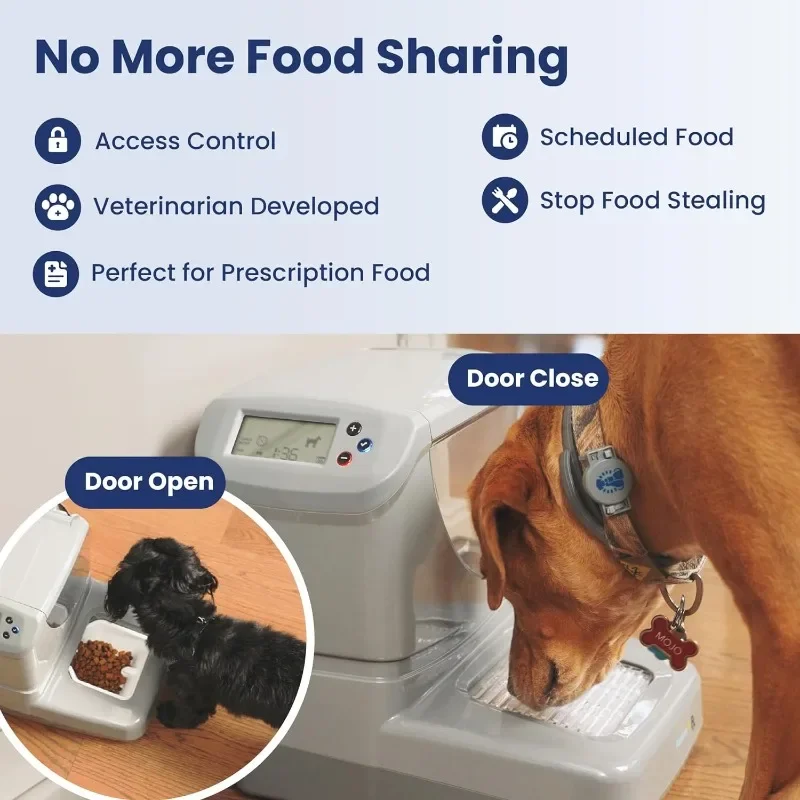 Rx Automatic Pet Feeder with Active RFID Technology - Prevents Food Stealing, Perfect for Prescription Diets