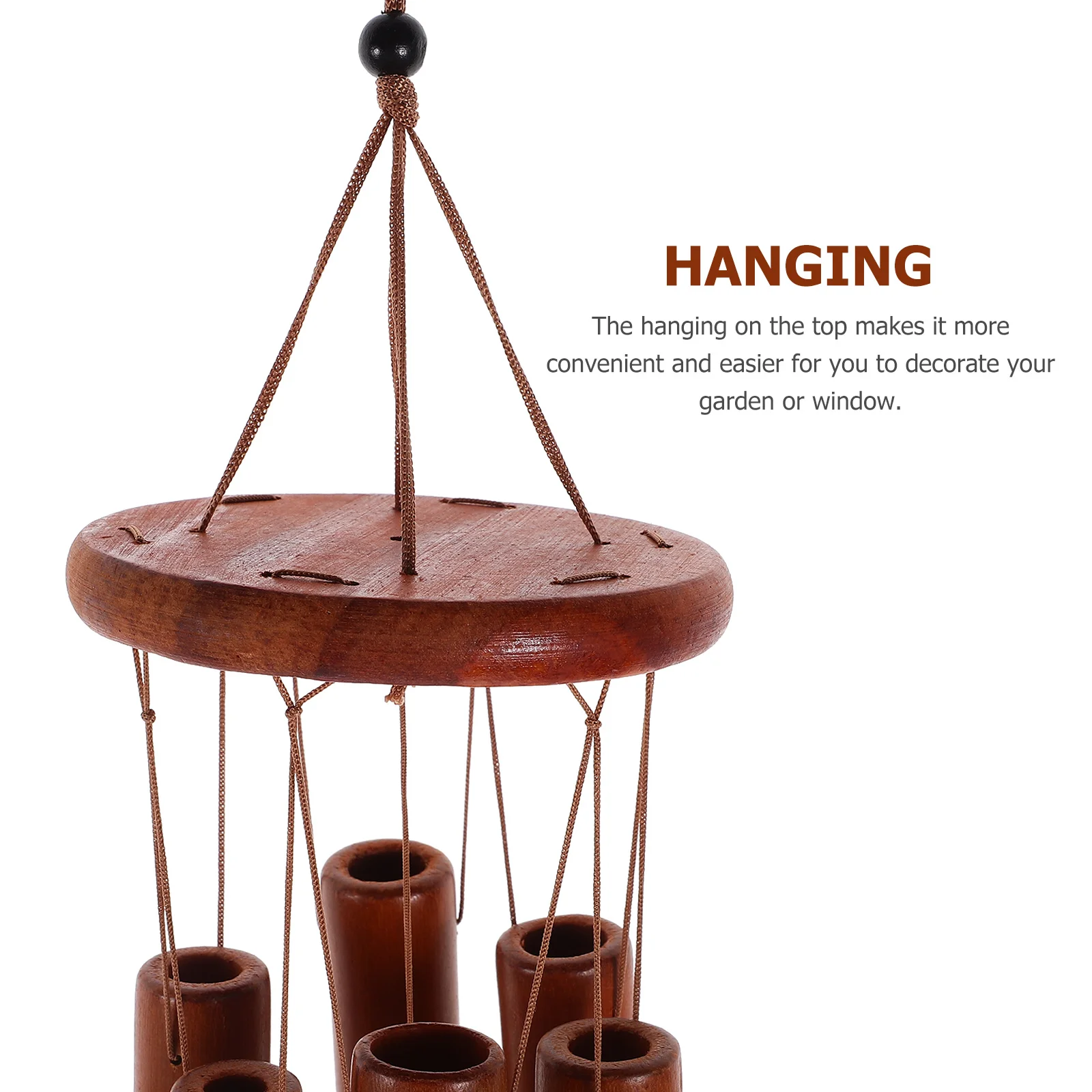 

Bamboo Wind Chime Retro Style Clear Sound Hanging Windchimes Outdoor Garden Patio Decoration Bamboo Wind Chimes