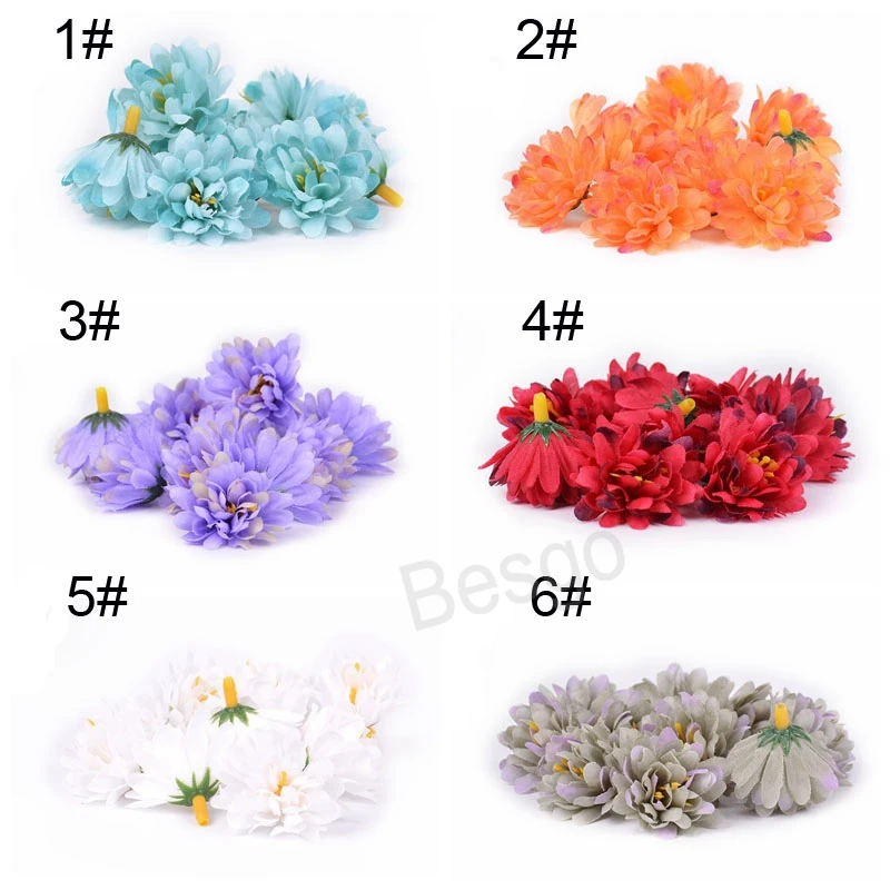 Retro Carnation Flower Head Emulation Handmade Carnations Wedding Garland Decoration Household DIY Flowers Decorations Emulacion